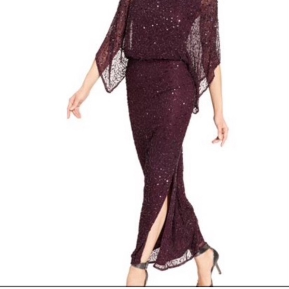 16. Patra Beaded Kimono Sleeve Gown - Picture 13 of 15